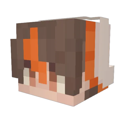 Eriko360 Minecraft avatar head, 3D render