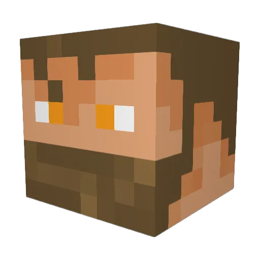 Eriksin Minecraft avatar head, 3D render