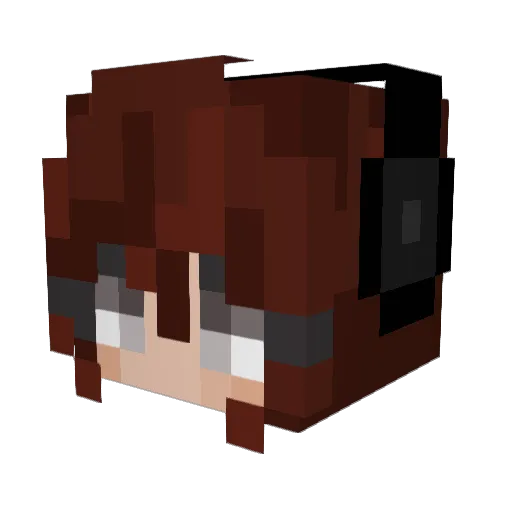 Erilana Minecraft avatar head, 3D render