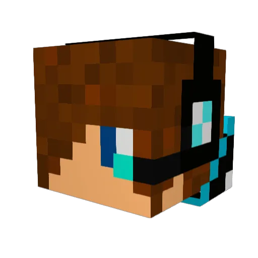 Erilux Minecraft avatar head, 3D render