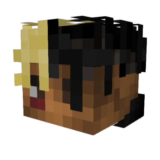 Erin1030 Minecraft avatar head, 3D render