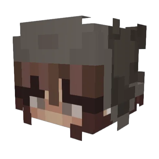 ErinShuwa Minecraft avatar head, 3D render