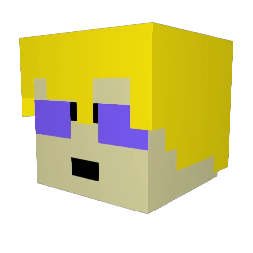 Erin_Peanut Minecraft avatar head, 3D render
