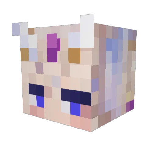 ErinaQvQ Minecraft avatar head, 3D render
