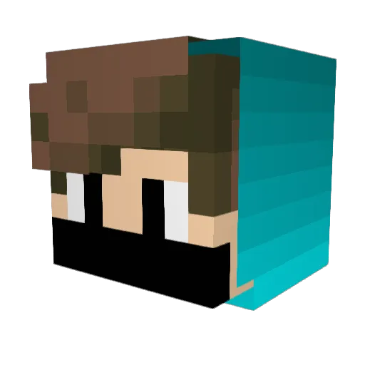 Erinbeycik Minecraft avatar head, 3D render