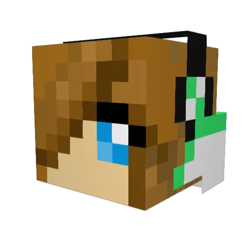 Erincool7 Minecraft avatar head, 3D render
