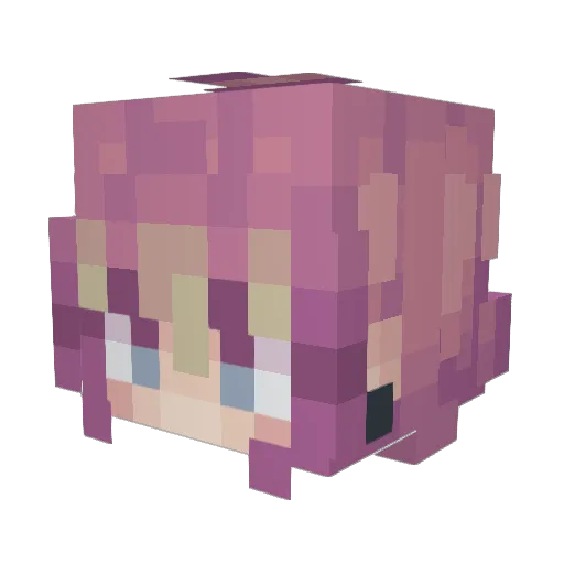Erinknee Minecraft avatar head, 3D render