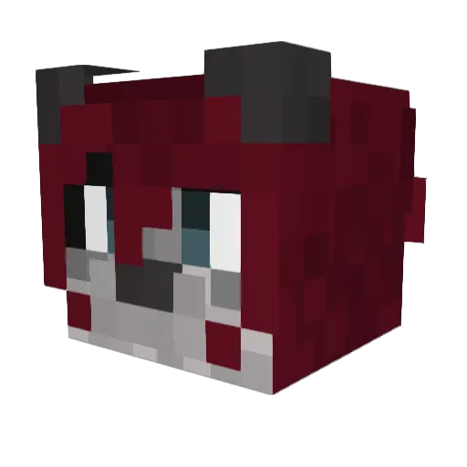 Erinnrin Minecraft avatar head, 3D render