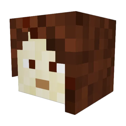 Eriotsih Minecraft avatar head, 3D render
