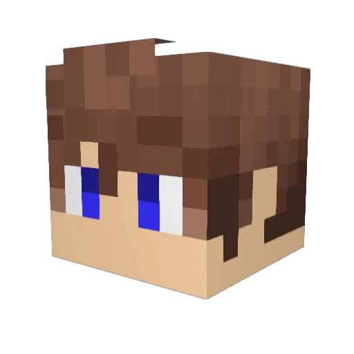 Eriow Minecraft avatar head, 3D render