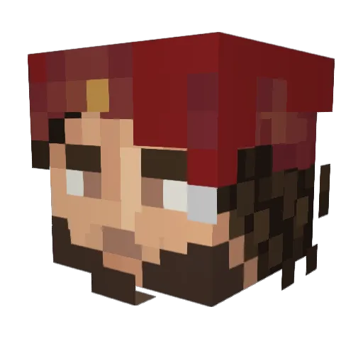 Eris123 Minecraft avatar head, 3D render