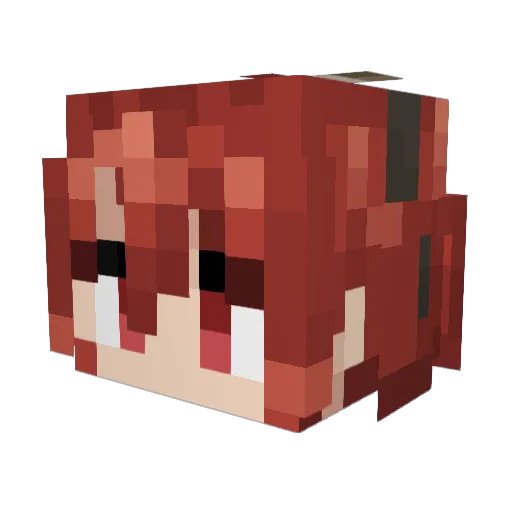 Eris16Greyrat Minecraft avatar head, 3D render