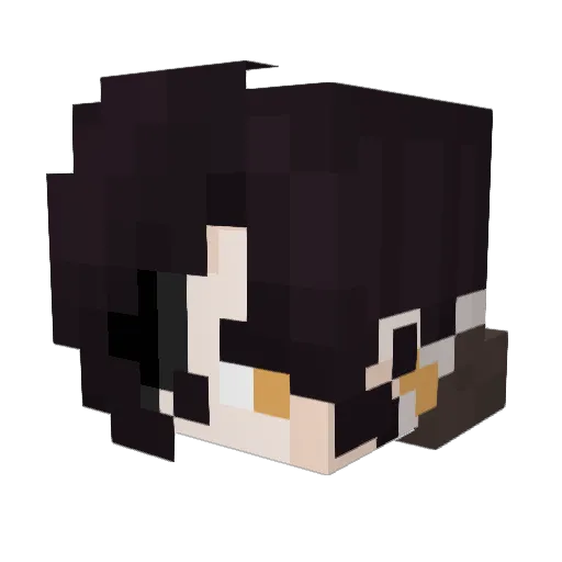 ErisAster Minecraft avatar head, 3D render