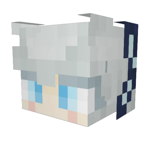ErisMochizuki Minecraft avatar head, 3D render
