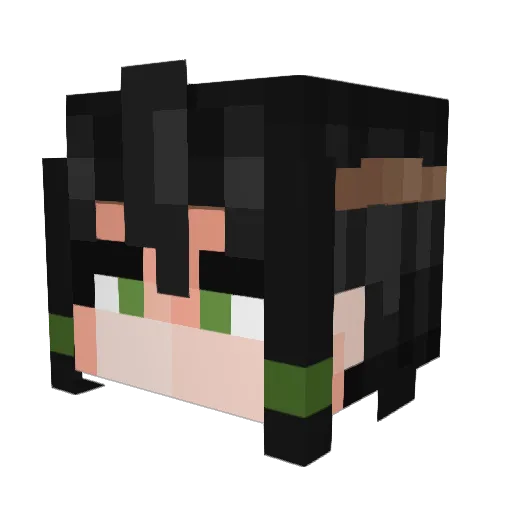 ErisMorragan Minecraft avatar head, 3D render