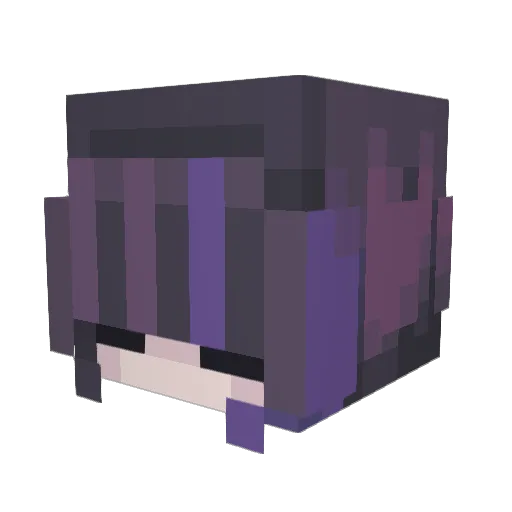 ErisWolf Minecraft avatar head, 3D render