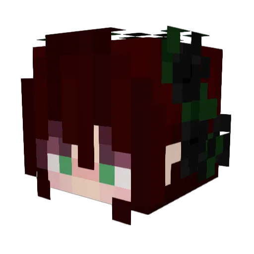 Erishika Minecraft avatar head, 3D render