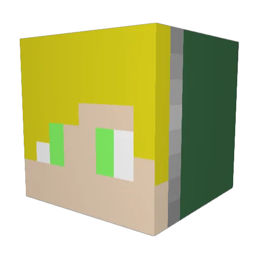 Erisium_Tcacker Minecraft avatar head, 3D render