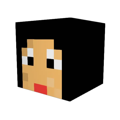 Erislee Minecraft avatar head, 3D render