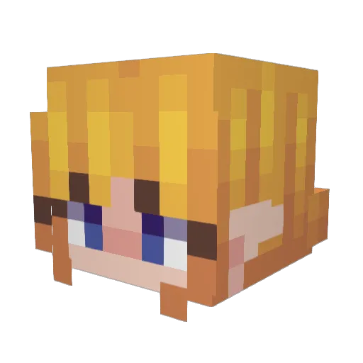 Eritari Minecraft avatar head, 3D render
