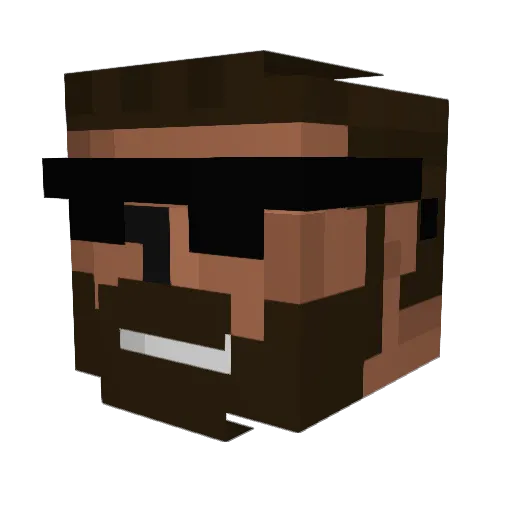 Eritenn Minecraft avatar head, 3D render