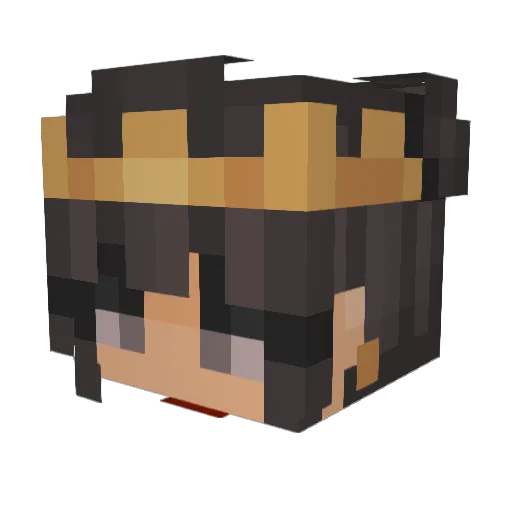 EritniYT Minecraft avatar head, 3D render