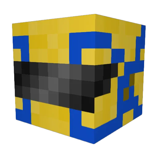 Erixx_ Minecraft avatar head, 3D render