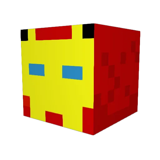 Erkizoo Minecraft avatar head, 3D render