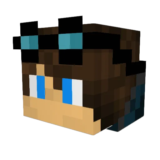 Erlack Minecraft avatar head, 3D render
