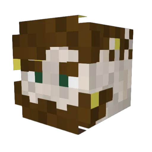 Erlbarn Minecraft avatar head, 3D render