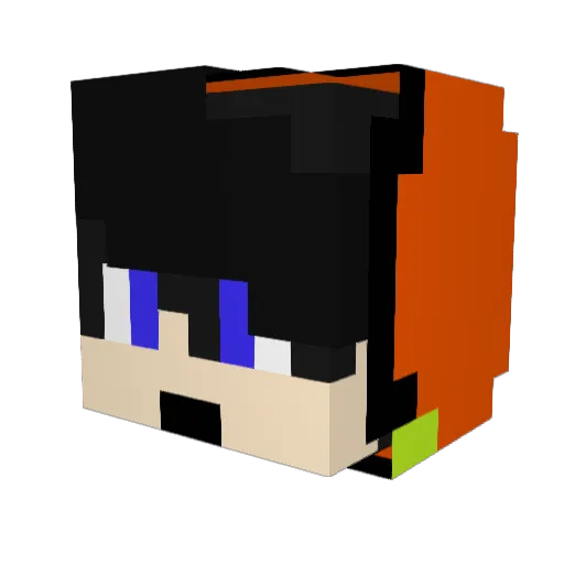 Erle1110 Minecraft avatar head, 3D render
