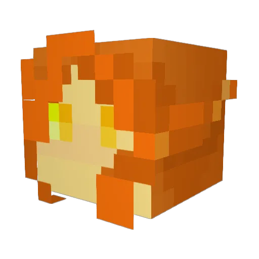 Erle21 Minecraft avatar head, 3D render