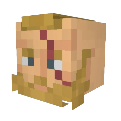 ErlendHolmes Minecraft avatar head, 3D render