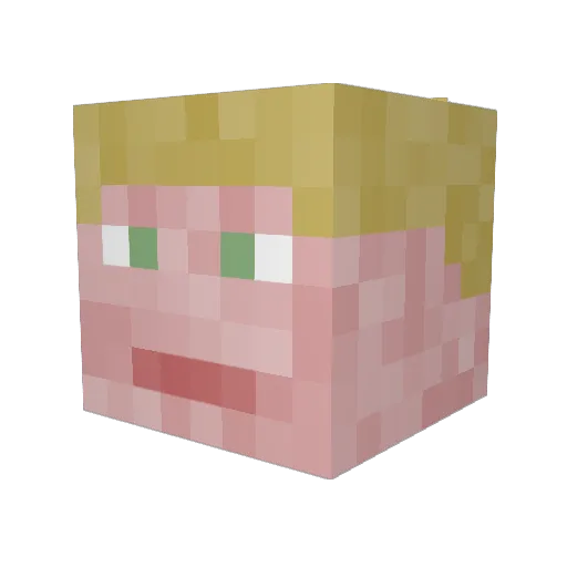 ErlingHalandCITY Minecraft avatar head, 3D render