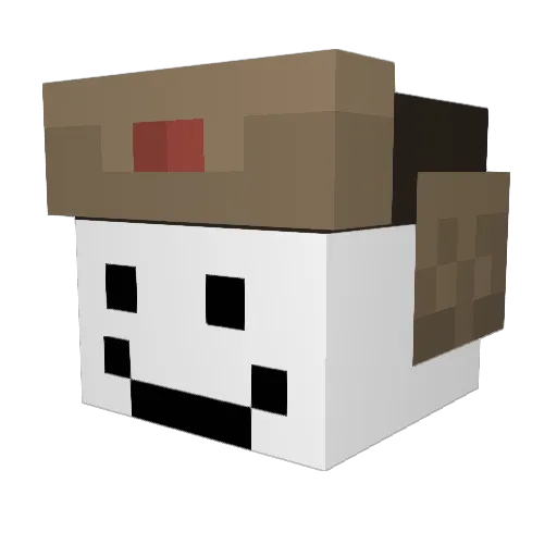 Erm4no Minecraft avatar head, 3D render