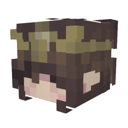 Ermia Minecraft avatar head, 3D render