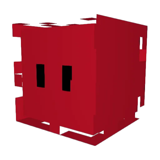 Ermpi Minecraft avatar head, 3D render