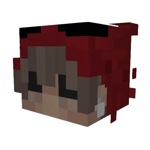 Erms_ Minecraft avatar head, 3D render