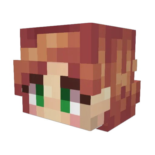 ErnaM Minecraft avatar head, 3D render