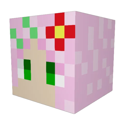 Ernacis Minecraft avatar head, 3D render