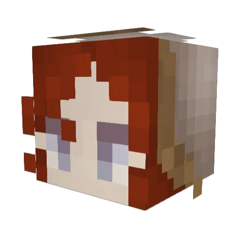 ErnalineWriter Minecraft avatar head, 3D render