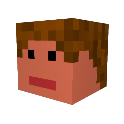Erne31 Minecraft avatar head, 3D render
