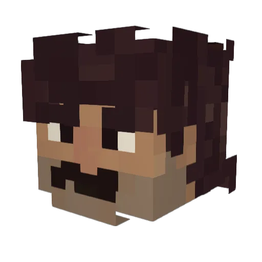 Ernest_Scribbler Minecraft avatar head, 3D render