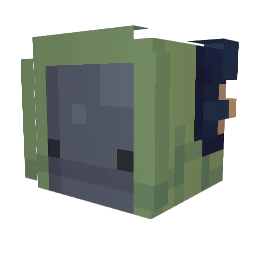 Ernestocoglioned Minecraft avatar head, 3D render
