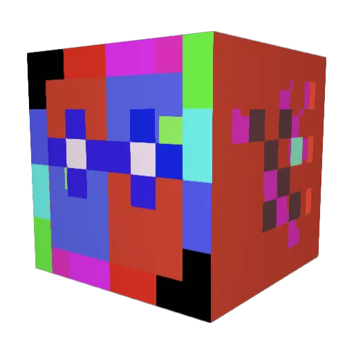 Erni2K Minecraft avatar head, 3D render