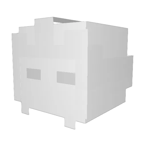 Ernia Minecraft avatar head, 3D render