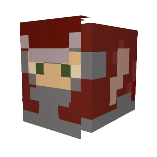 ErnieWernie Minecraft avatar head, 3D render