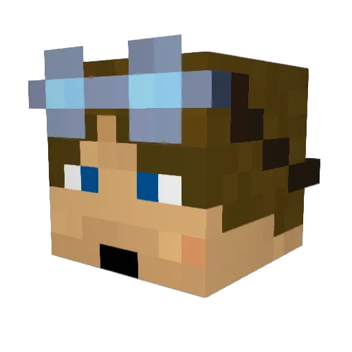 Ernster24 Minecraft avatar head, 3D render