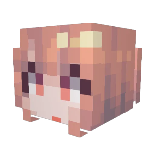EroHarry Minecraft avatar head, 3D render