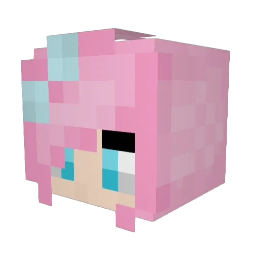 Eroal Minecraft avatar head, 3D render
